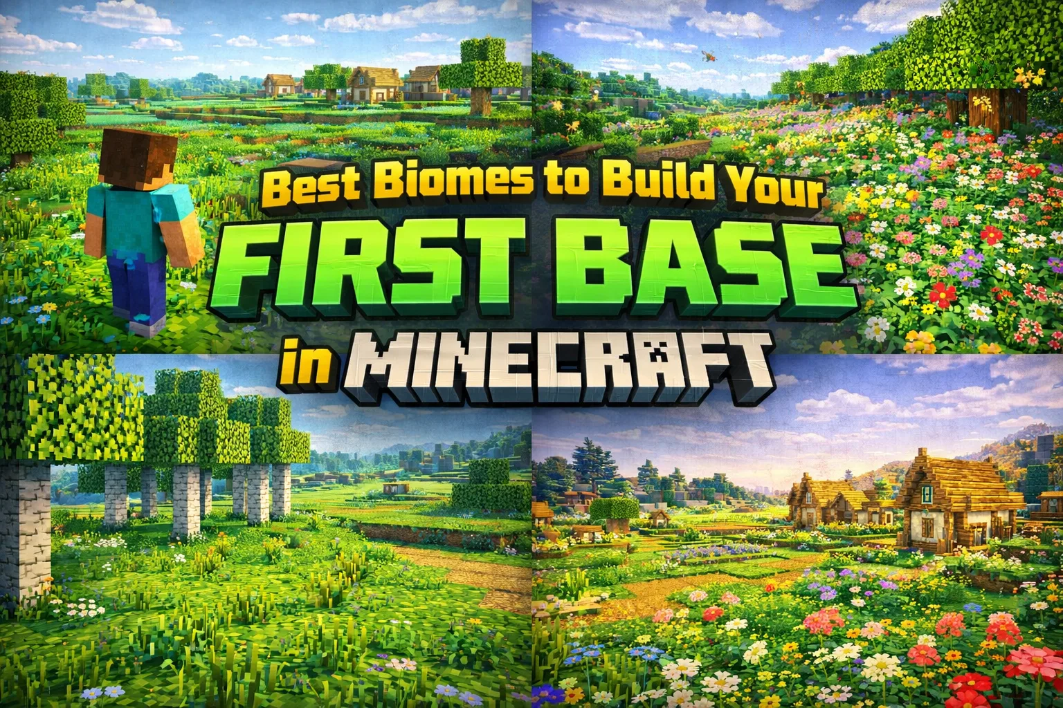 Best Biomes to Build Your First Base in Minecraft | GAMQO