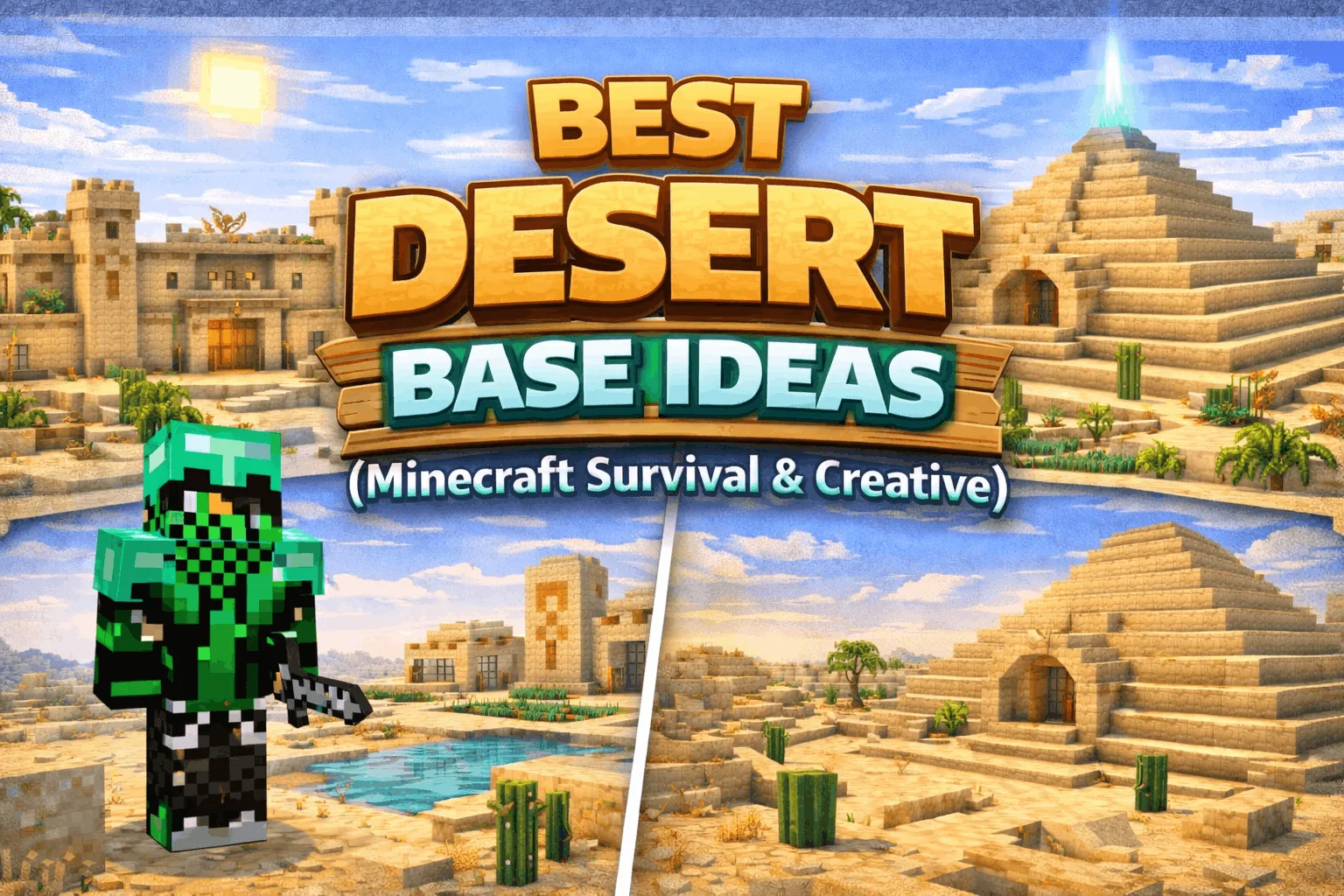 Best Desert Biome Base Ideas (Minecraft Survival & Creative) | GAMQO
