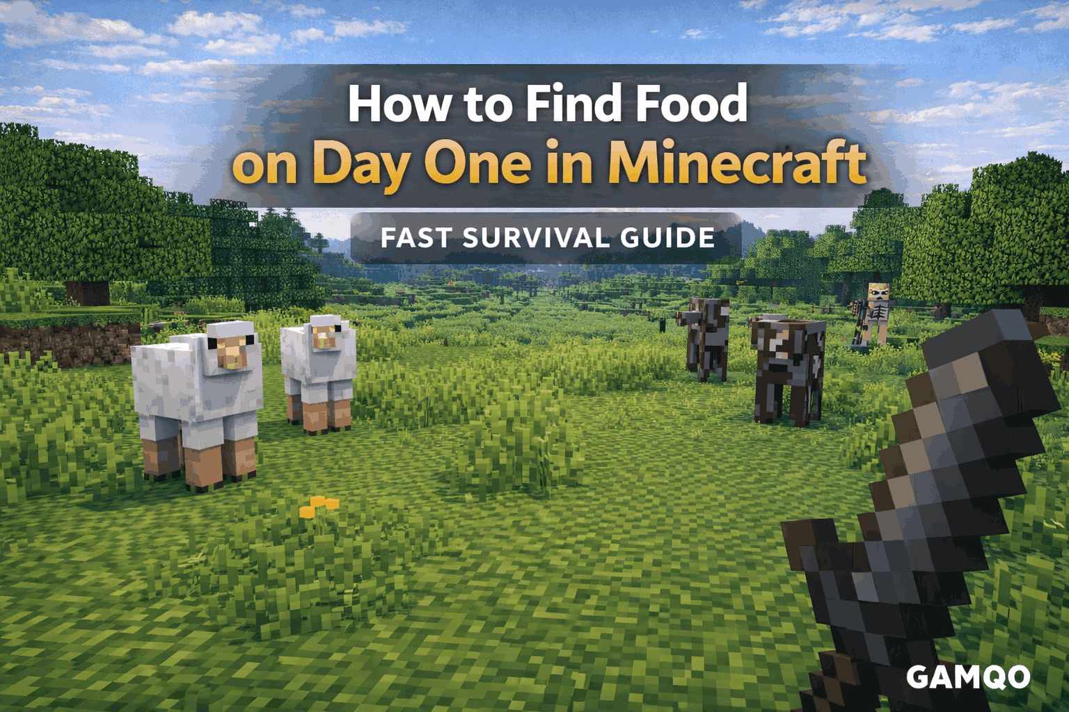 How to Find Food on Day One in Minecraft (Fast Survival Guide) | GAMQO
