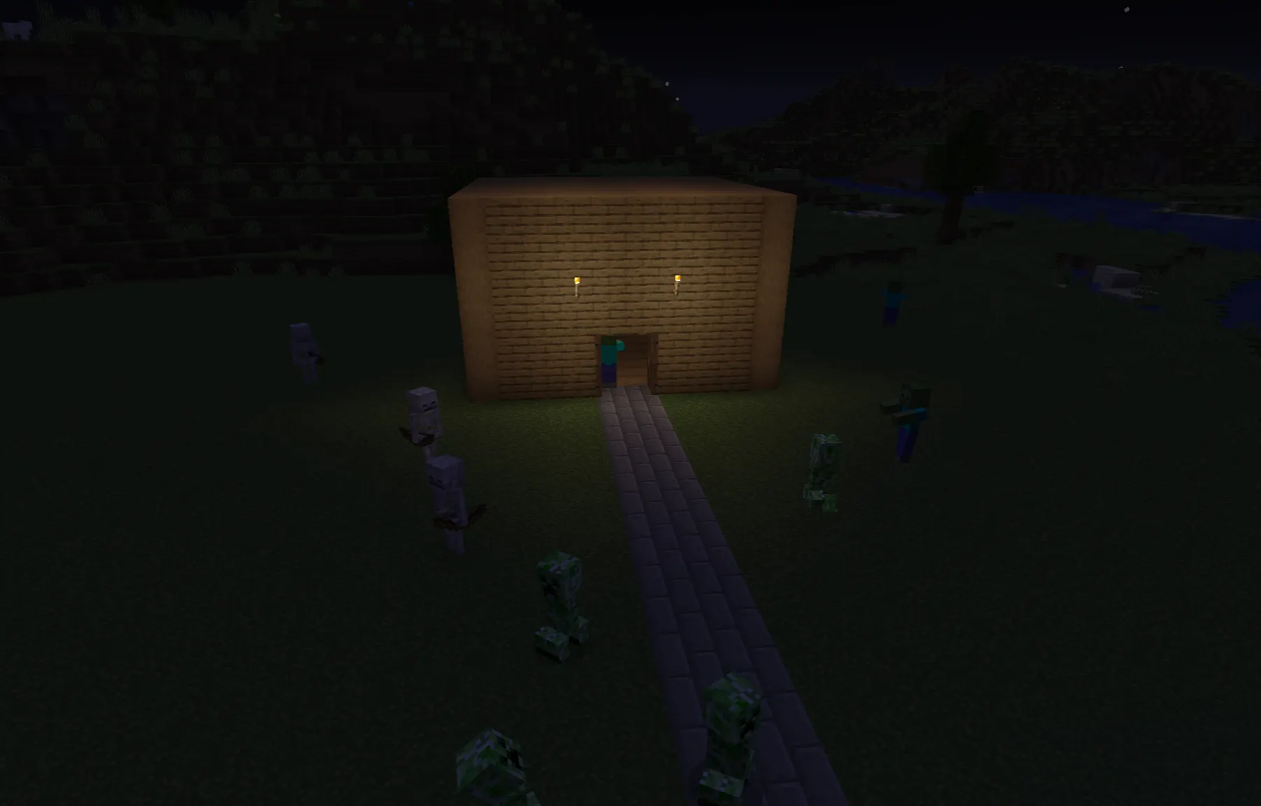 mobs spawning around the base