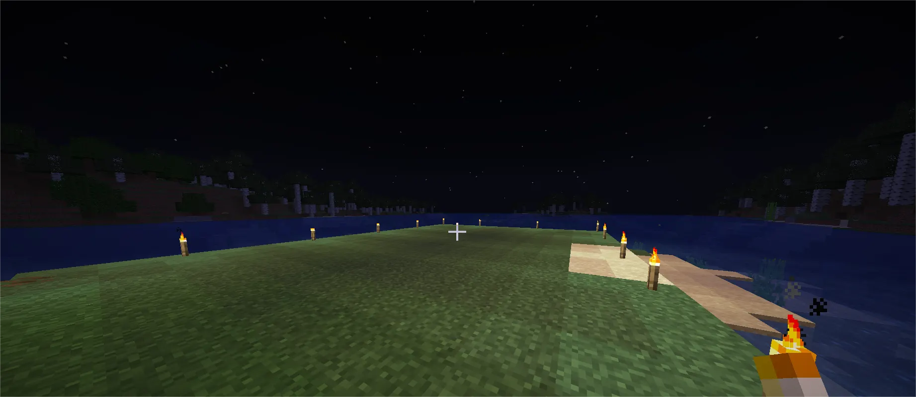 Torch lighting preventing mob spawns in Minecraft at night