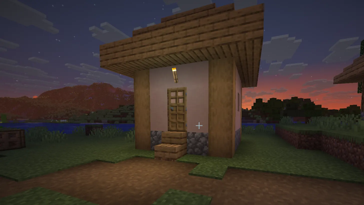  Basic shelter for the first night in Minecraft survival