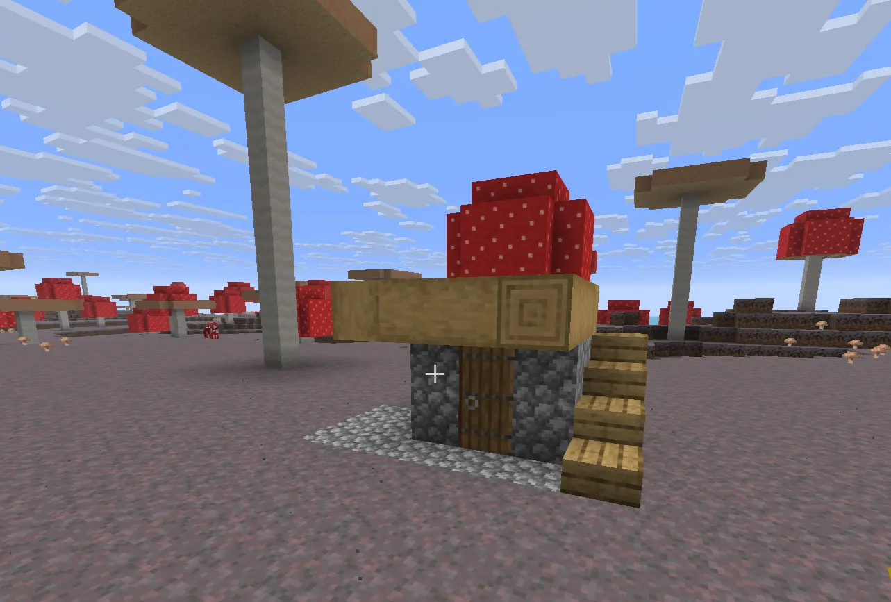  Safe base in mushroom fields biome with no hostile mobs at night