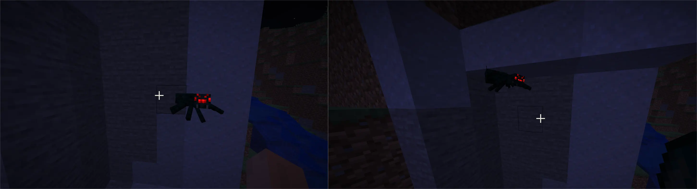 Spider unable to climb wall with overhang in Minecraft base defense