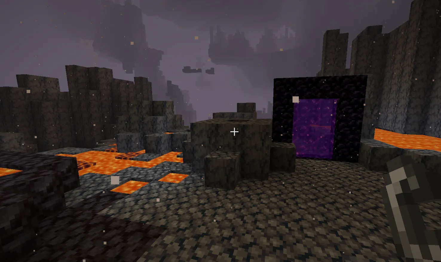 Minecraft Nether biomes with fortress and crimson forest