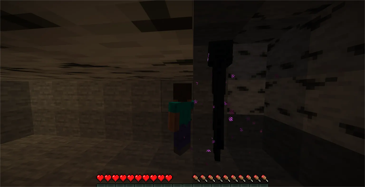 Enderman unable to enter 2 block high shelter in Minecraft