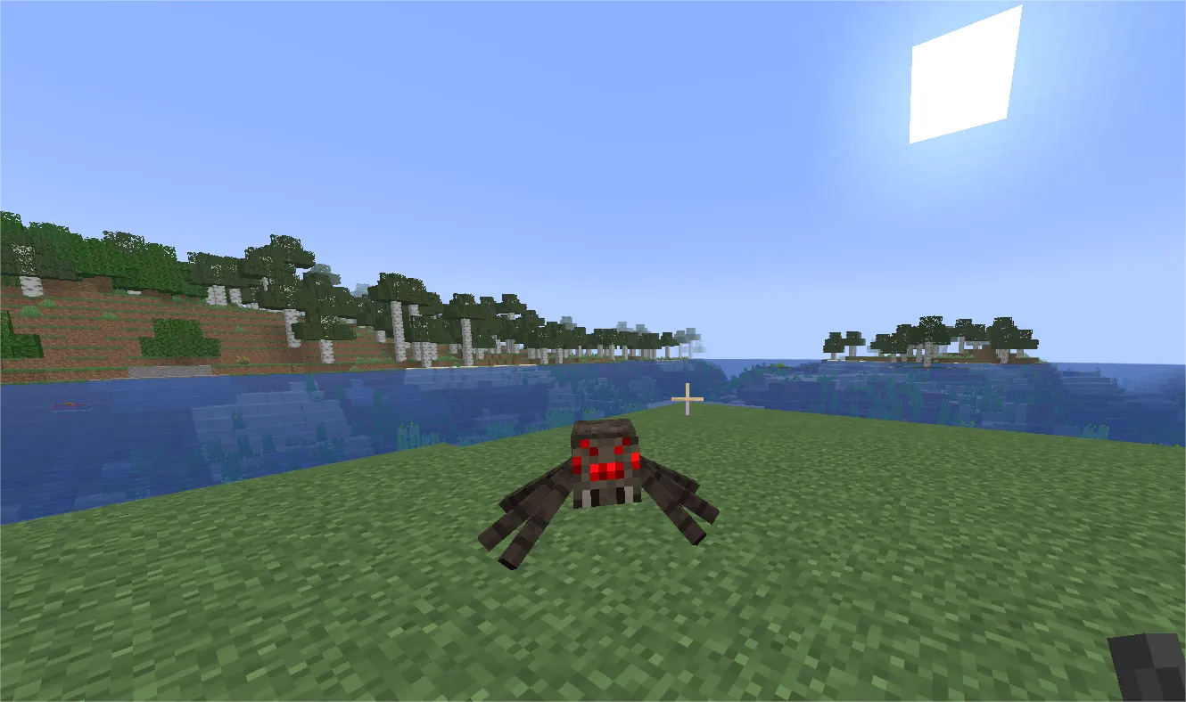 Spider remaining neutral during daytime in Minecraft