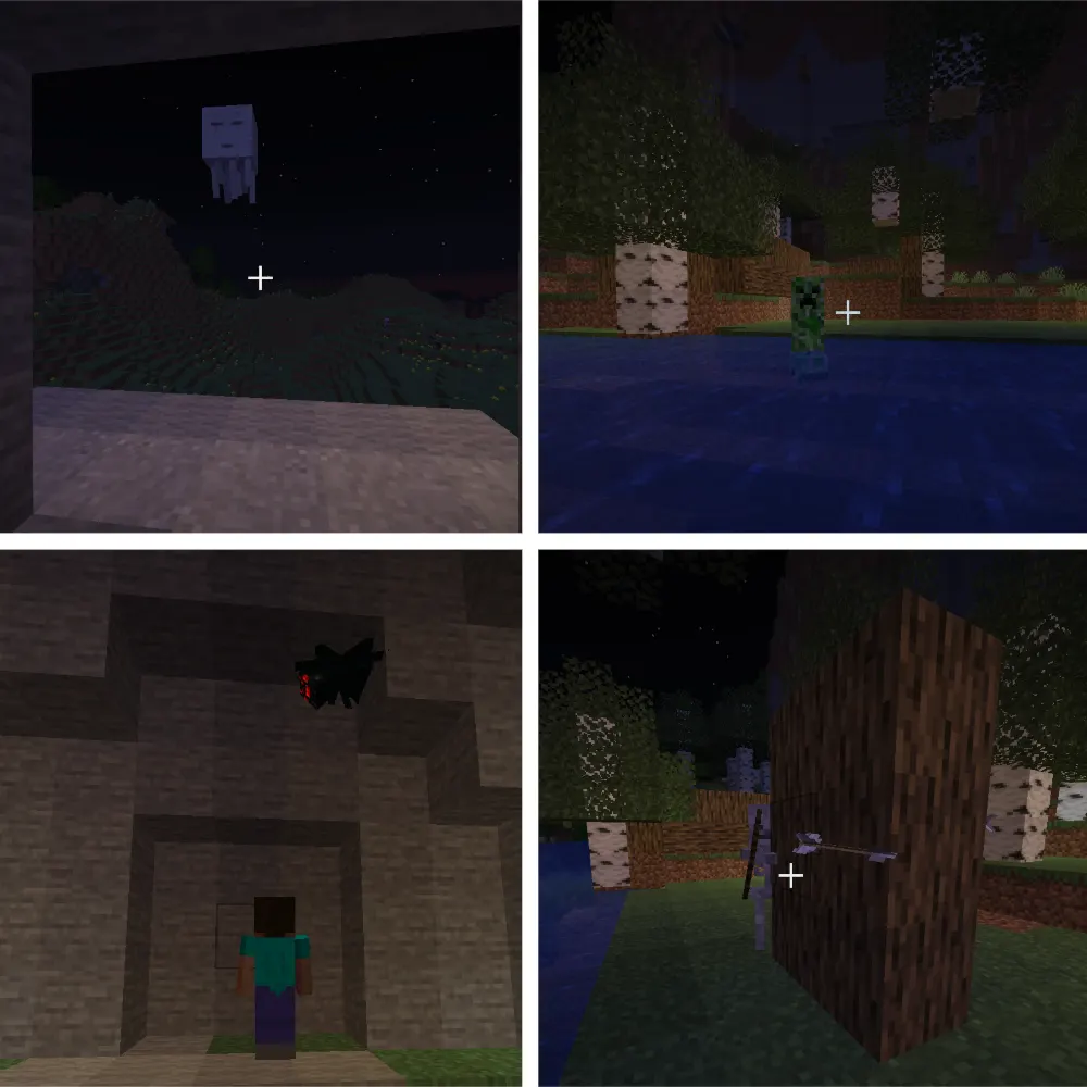 Best ways to escape different Minecraft mobs visually explained