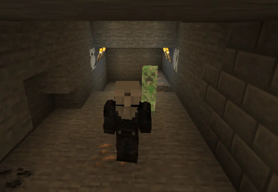 Minecraft creeper explosion killing player, Hardcore mode