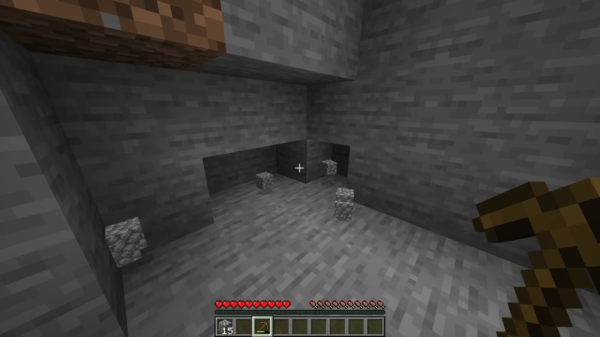  mining stone to get cobblestone in Minecraft
