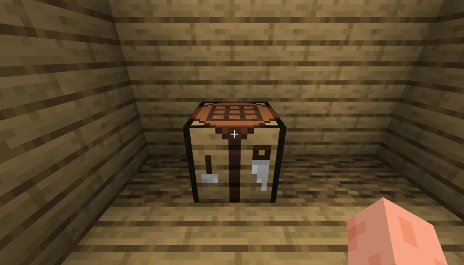  Minecraft crafting table interface showing 3x3 crafting grid