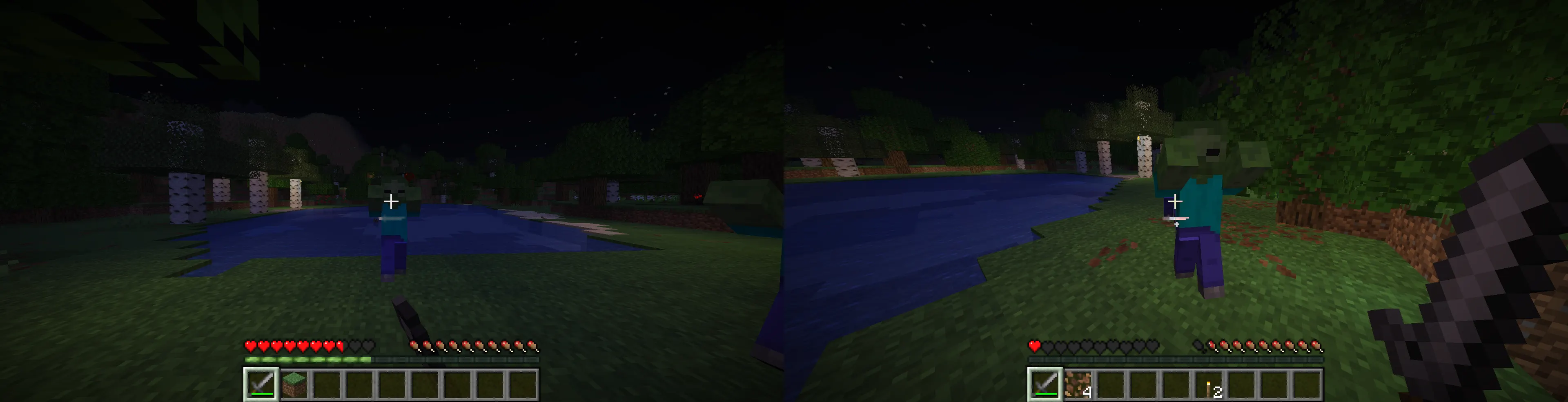 Minecraft attack cooldown timing example sword vs axe