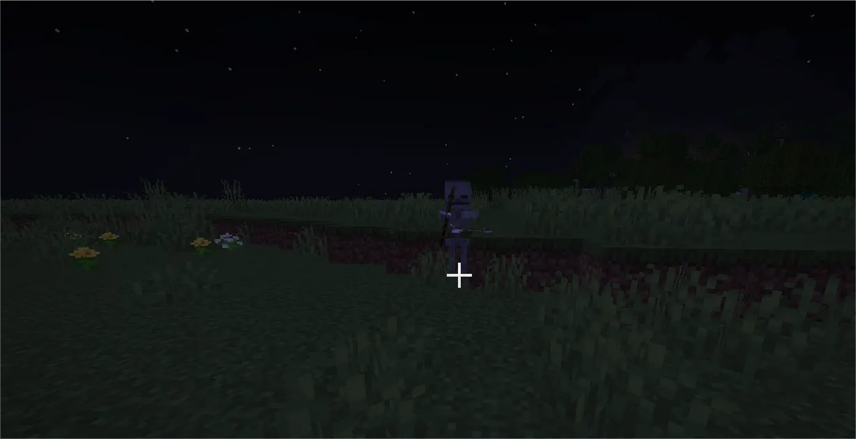 Using cover to block skeleton arrows in Minecraft early game