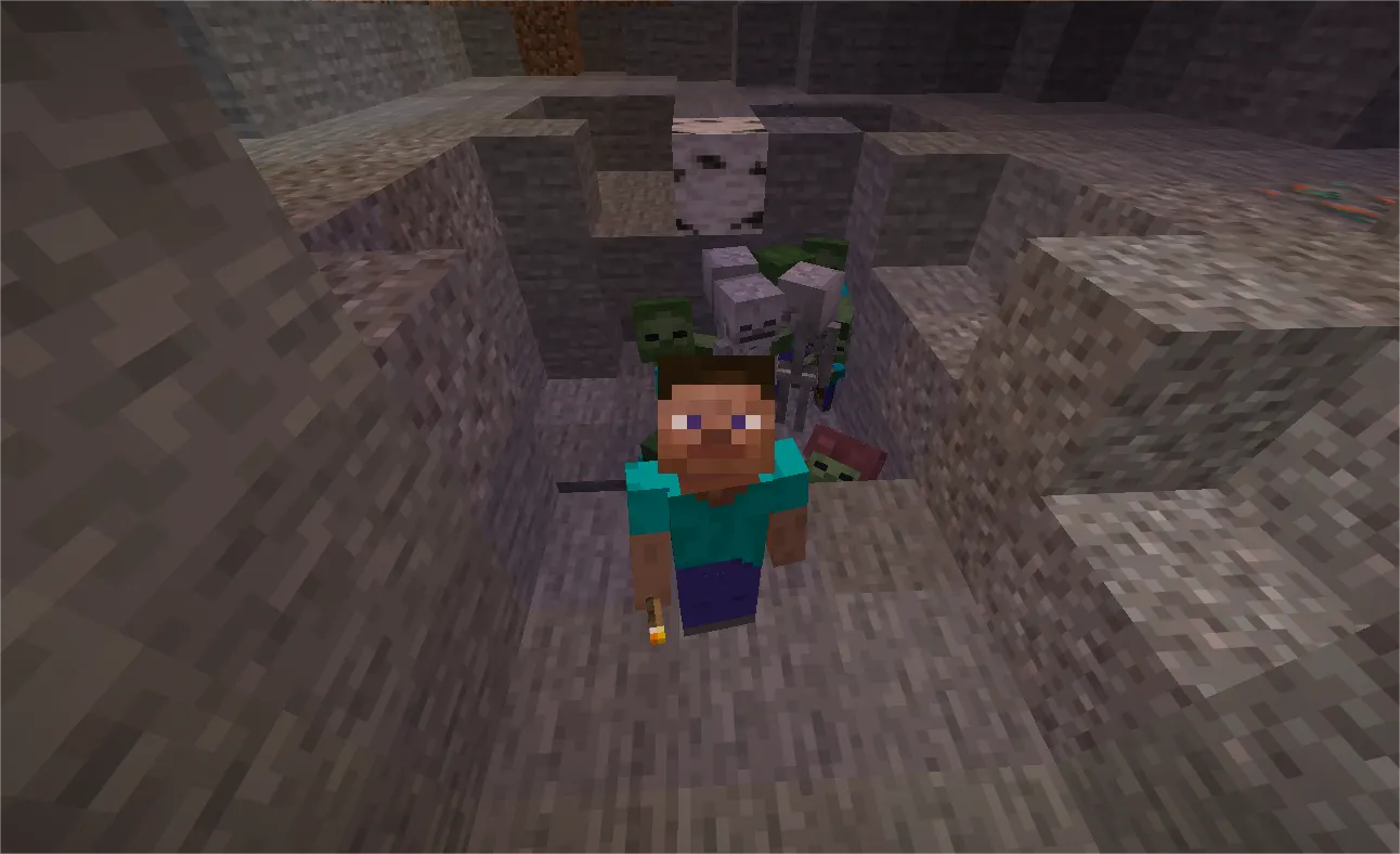 Minecraft escape tunnel preventing mobs from entering