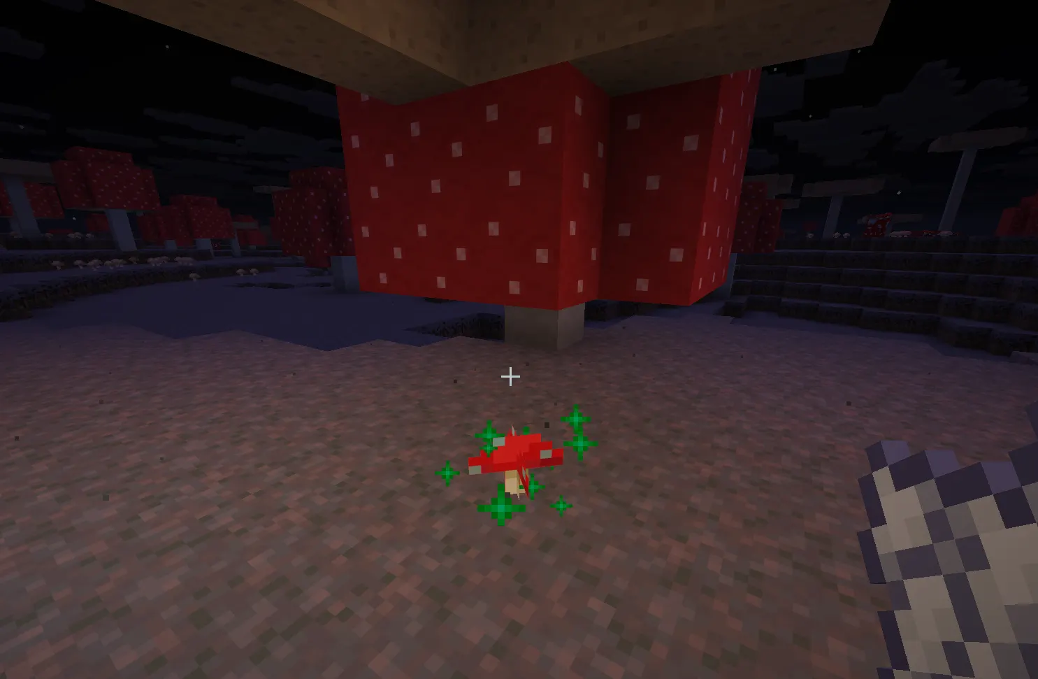  Growing giant mushrooms on mycelium using bonemeal in Minecraft