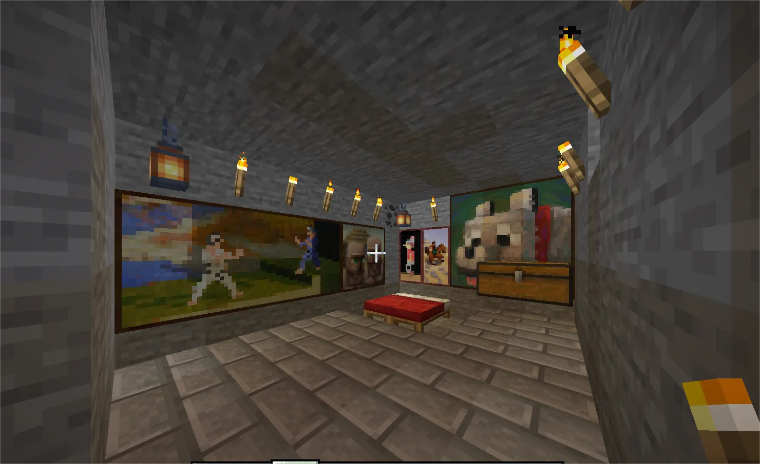 Spawn-proof Minecraft base using lighting and slabs