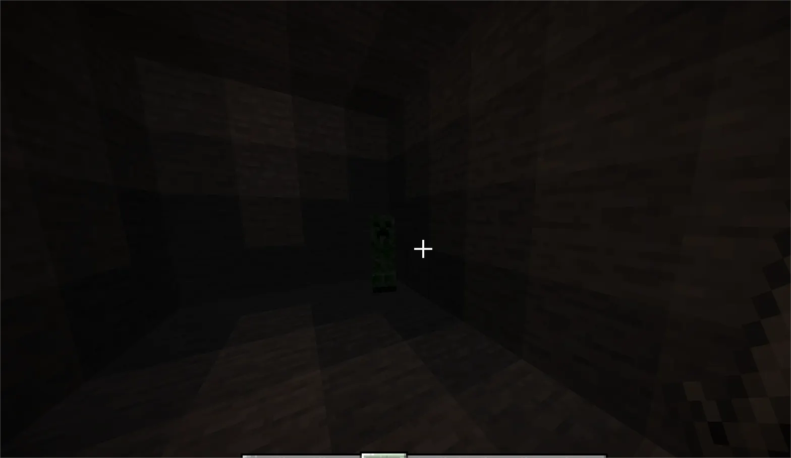 Creeper spawning in completely dark area inside Minecraft base at night