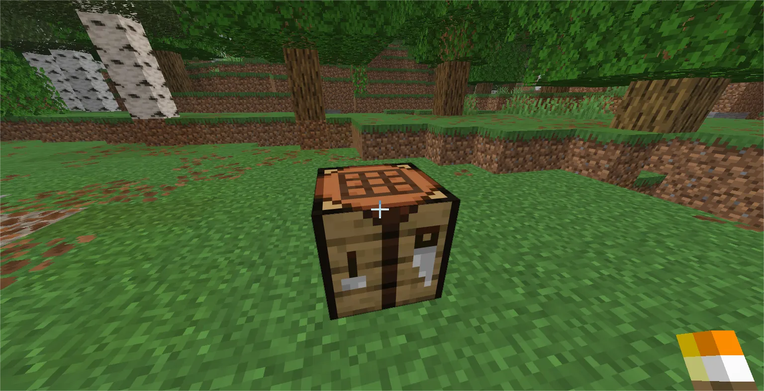 Minecraft crafting table interface showing the 3x3 crafting grid