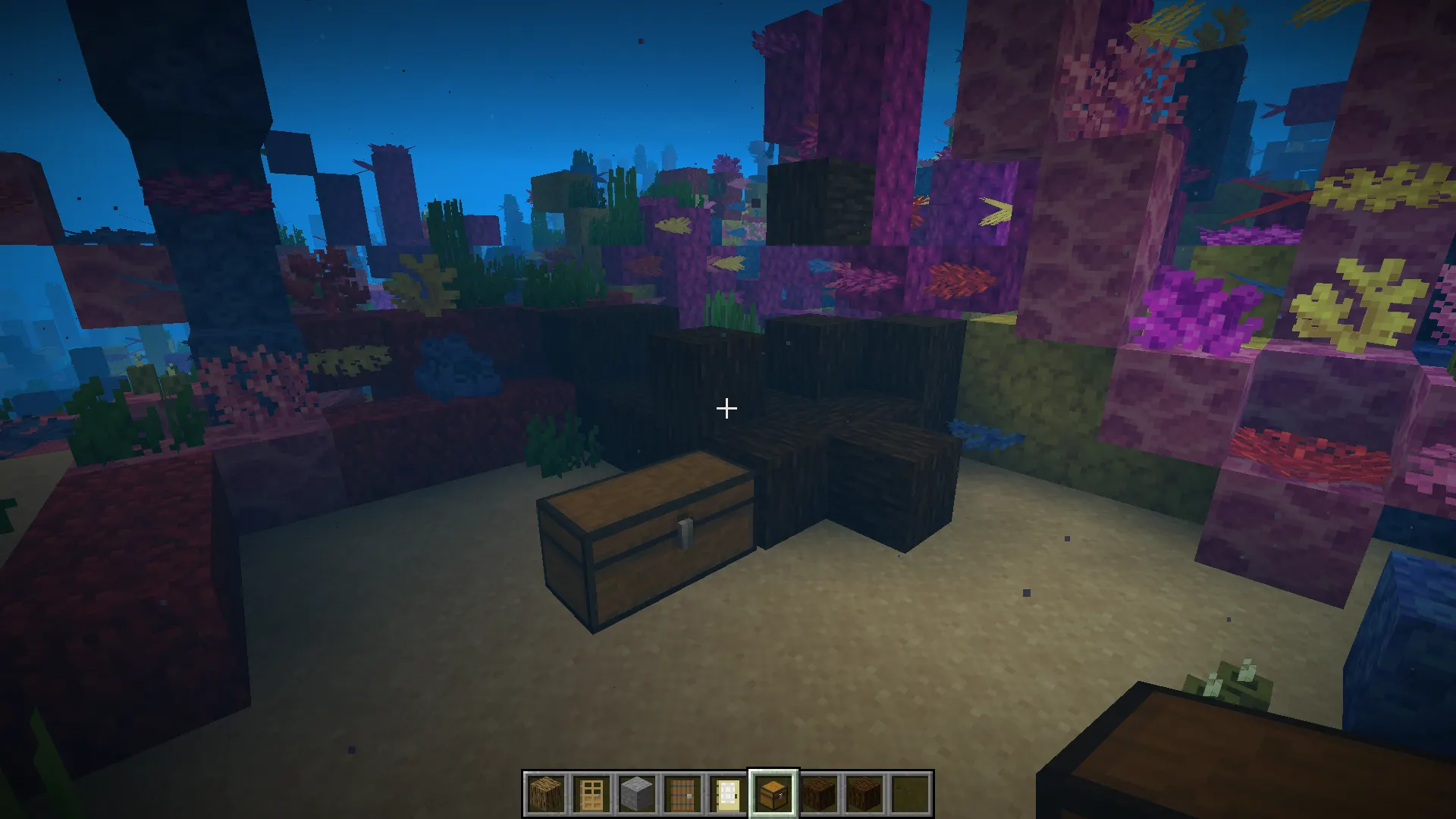 Shipwreck in warm ocean biome Minecraft with loot chest