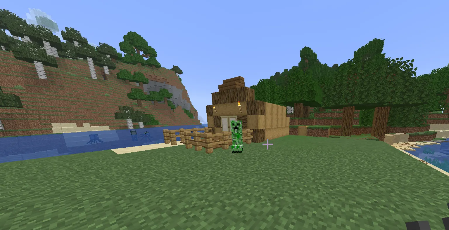 Creeper surviving in daylight without burning in Minecraft