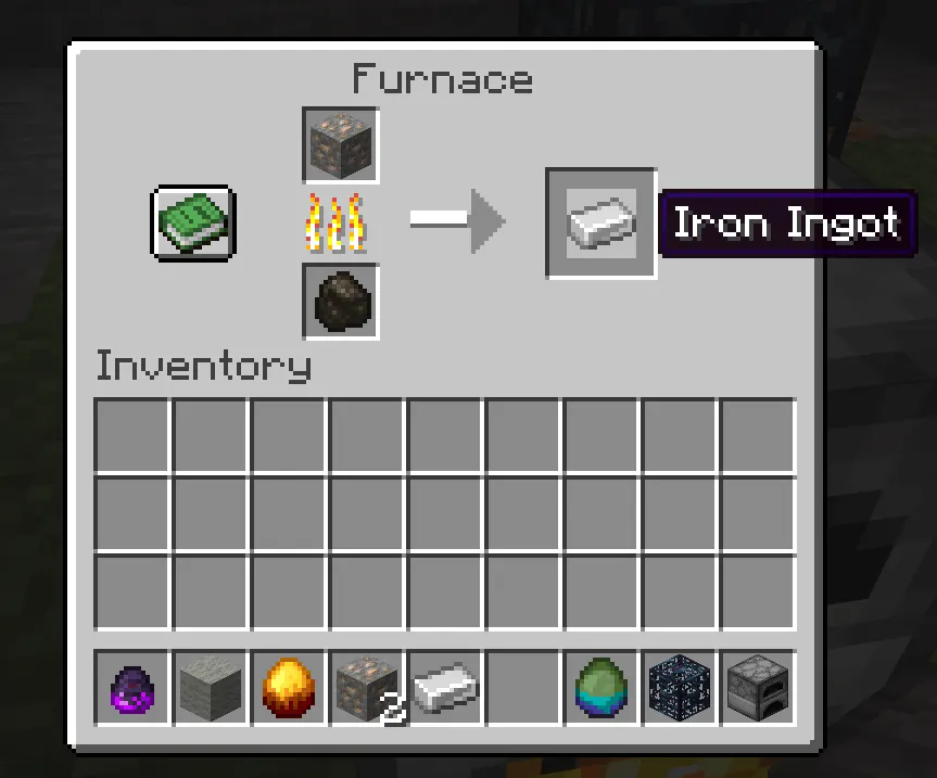 Collecting furnace XP from smelted items in Minecraft