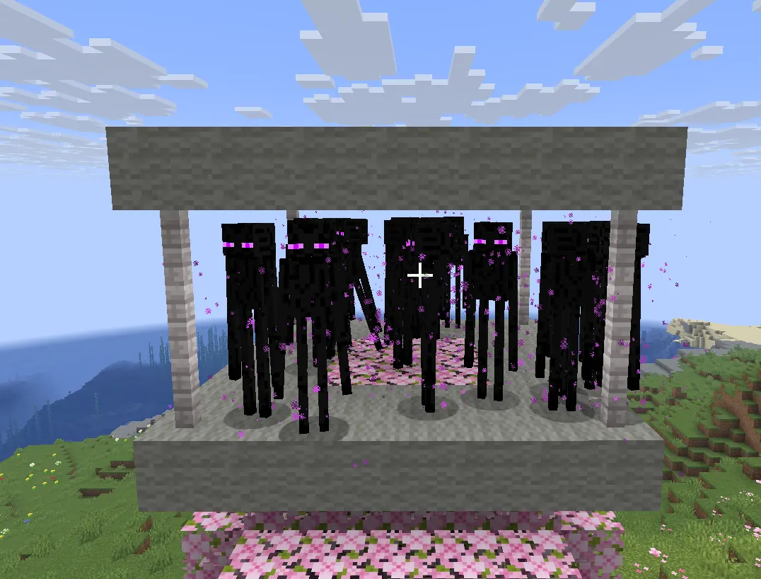 Minecraft Enderman XP farm in The End dimension