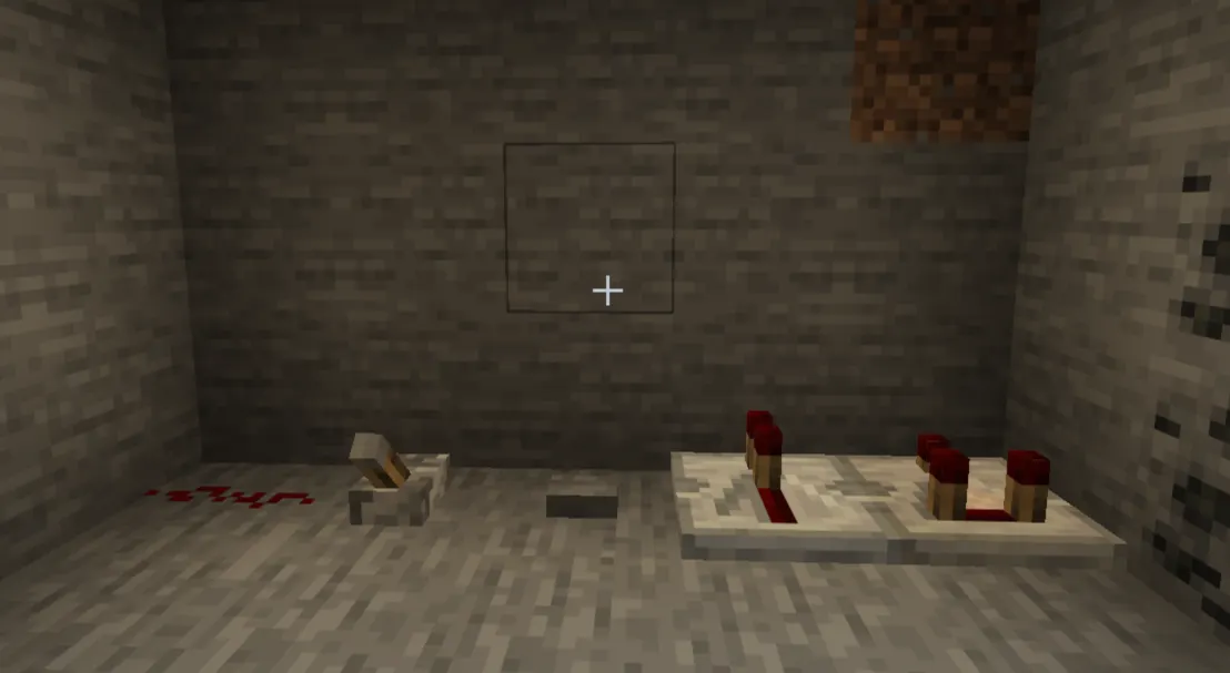 "Basic Minecraft redstone components including dust, lever, button, repeater, and comparator laid out for beginners"
