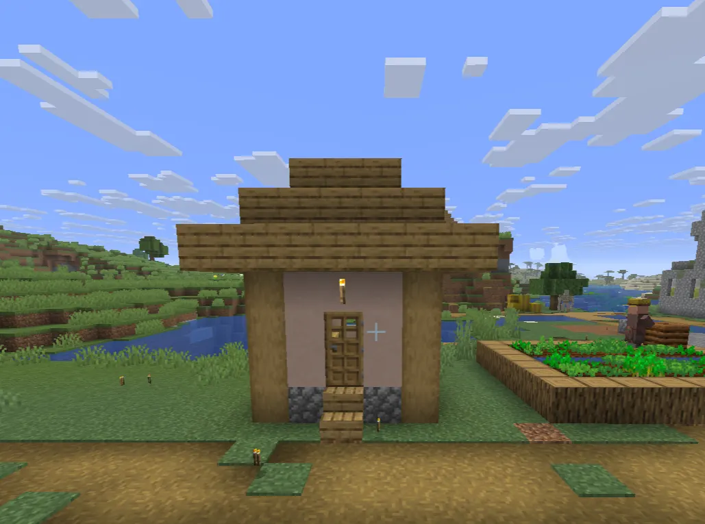 Minecraft plains biome base building flat land
