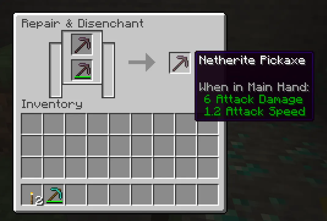 Removing enchantments using a grindstone in Minecraft