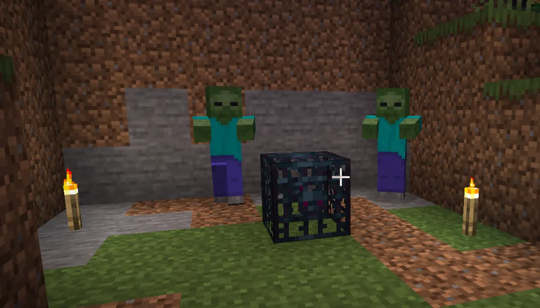 Early game zombie spawner XP farm in Minecraft