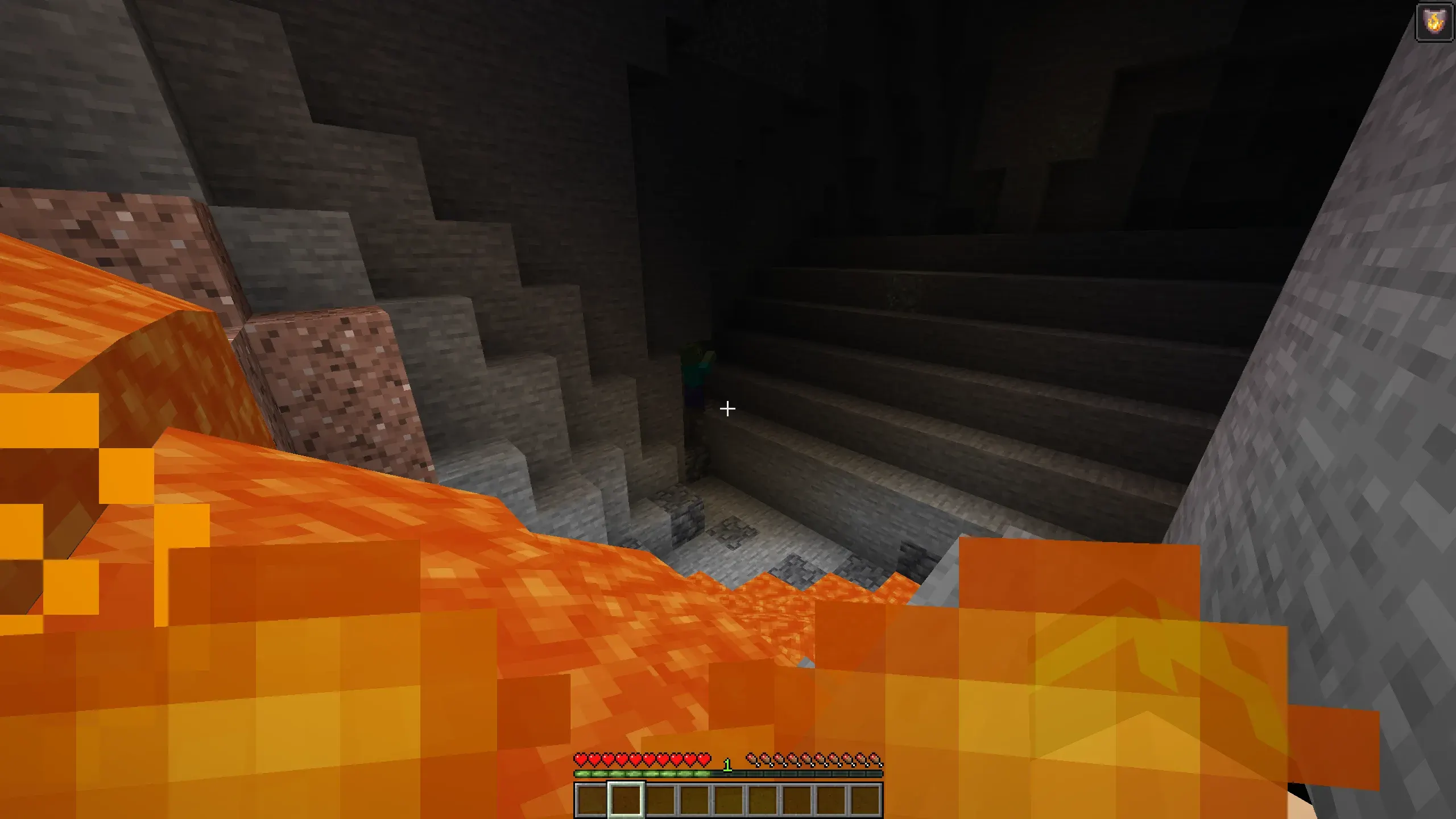 Minecraft's fire resistance potion allows the player to walk safely through lava in the Nether