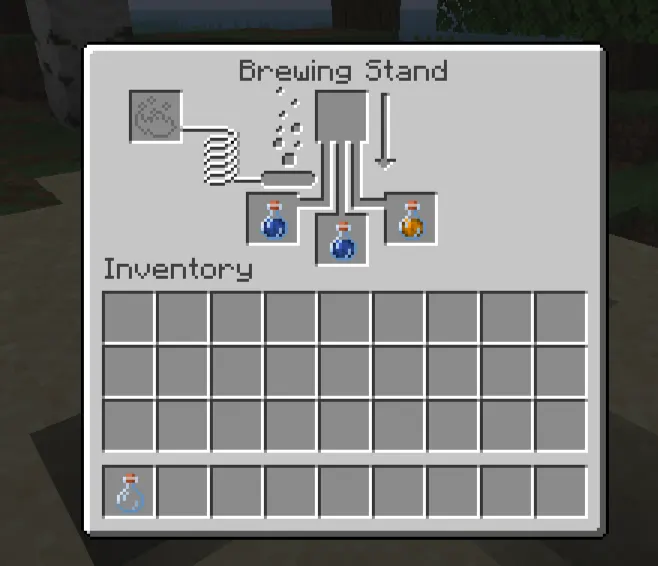 Minecraft awkward potion shown as the base step for all potion brewing recipes