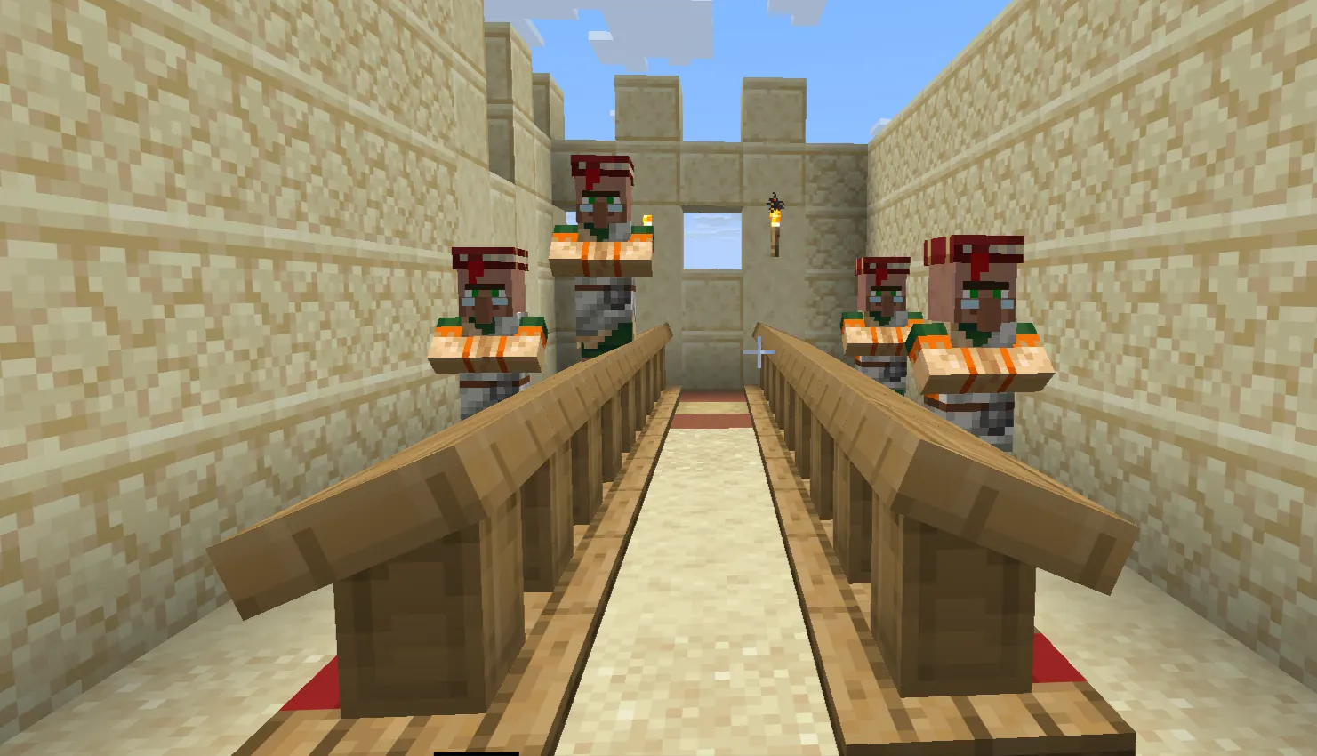  Minecraft trading hall with librarians selling Mending books