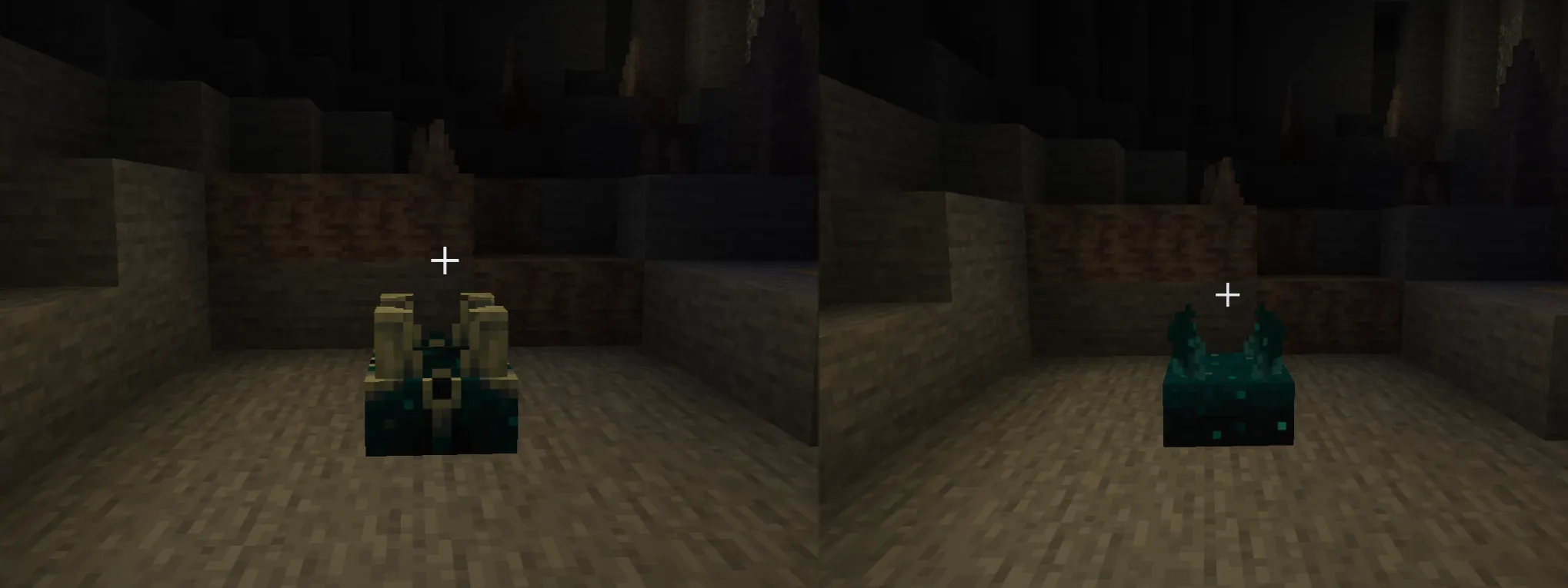 Difference between a Sculk Sensor and a Sculk Shrieker in Minecraft