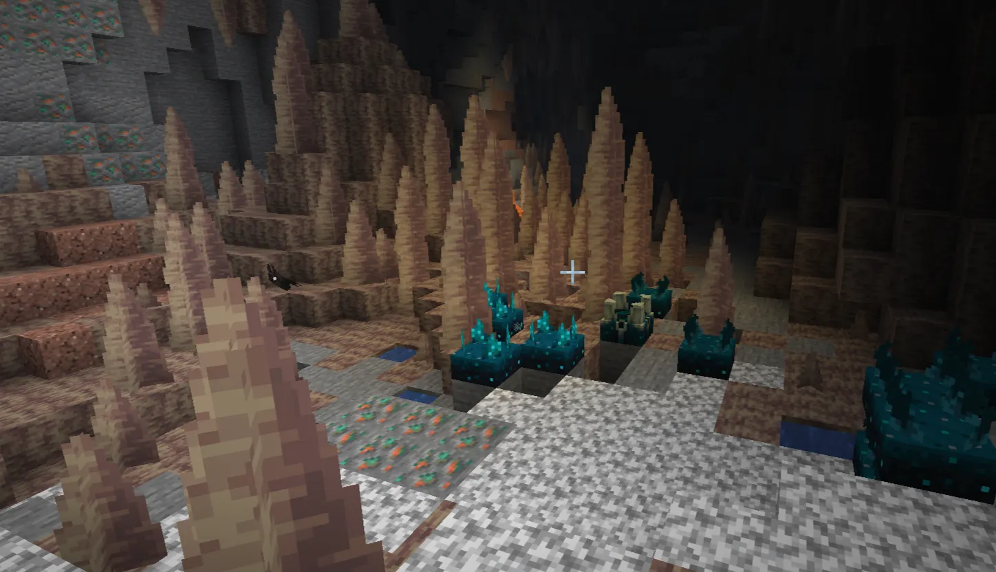 Full Ancient City structure in Minecraft Deep Dark biome