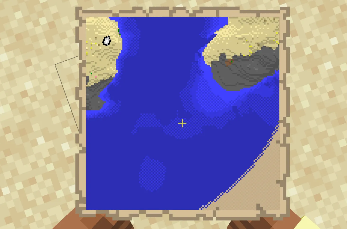 How to locate buried treasure using the X on a Minecraft treasure map