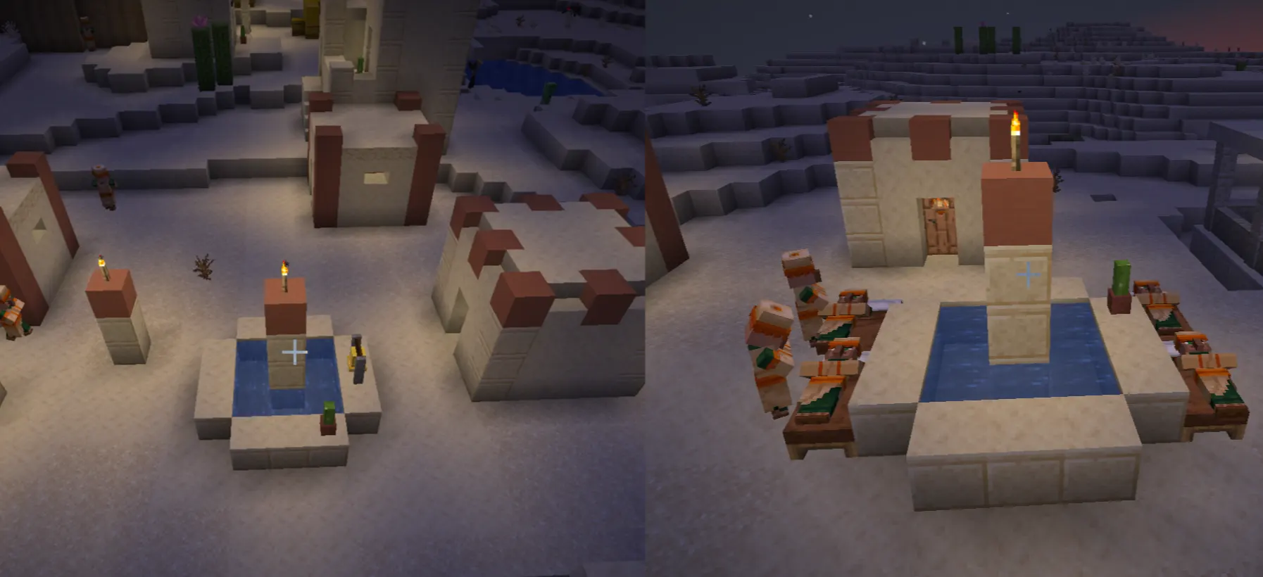 Bedrock and Java Edition iron farm spawning mechanics comparison