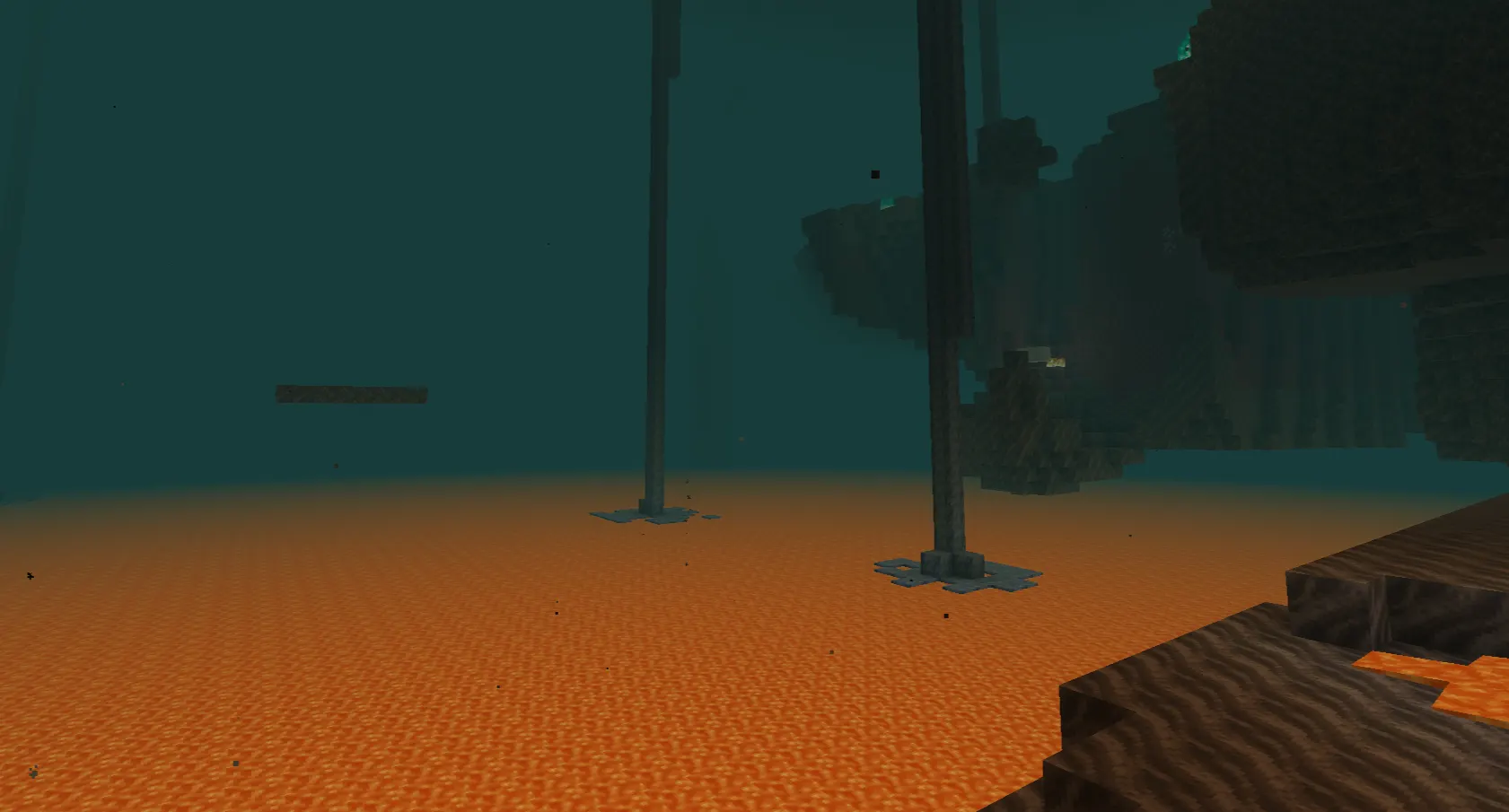 Searching for a Nether Fortress in the Nether Wastes biome