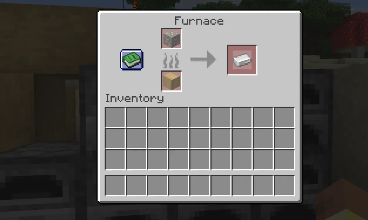 Collecting stored XP from a furnace XP bank in Minecraft