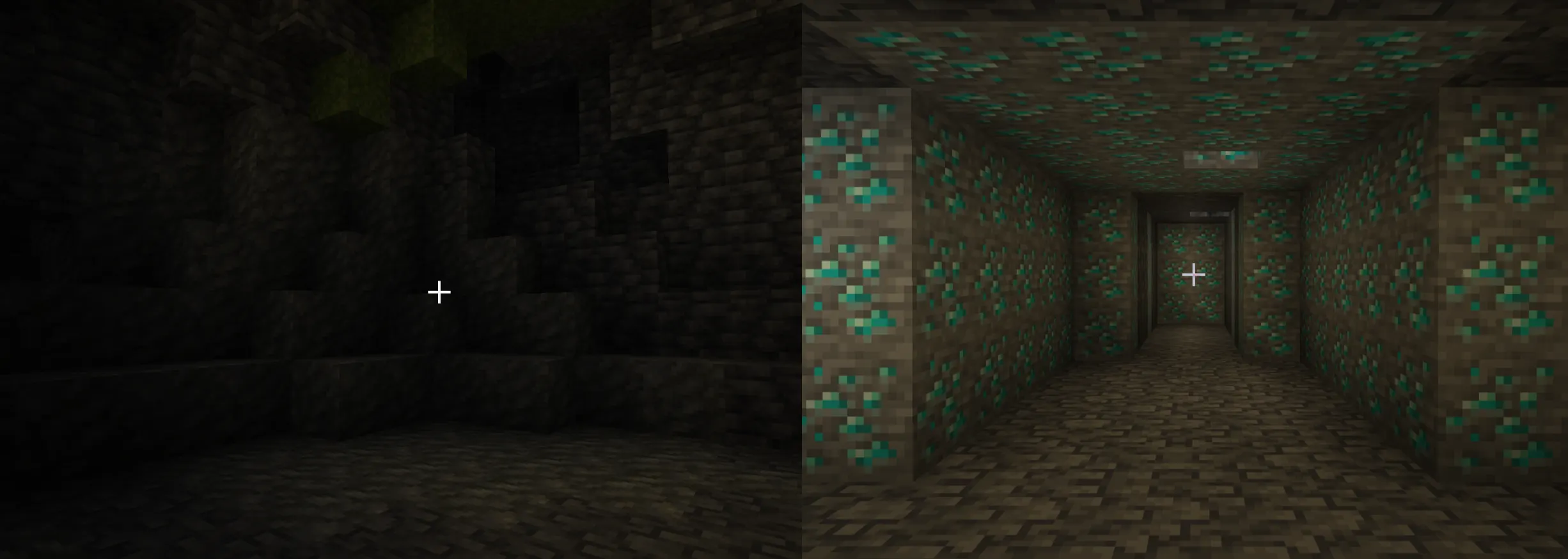 Minecraft diamond mining comparison between outdated Y 11 and optimal Y minus 58 levels