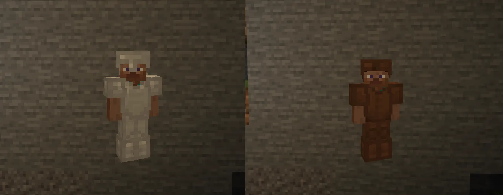 Minecraft leather armor vs iron armor comparison for beginners