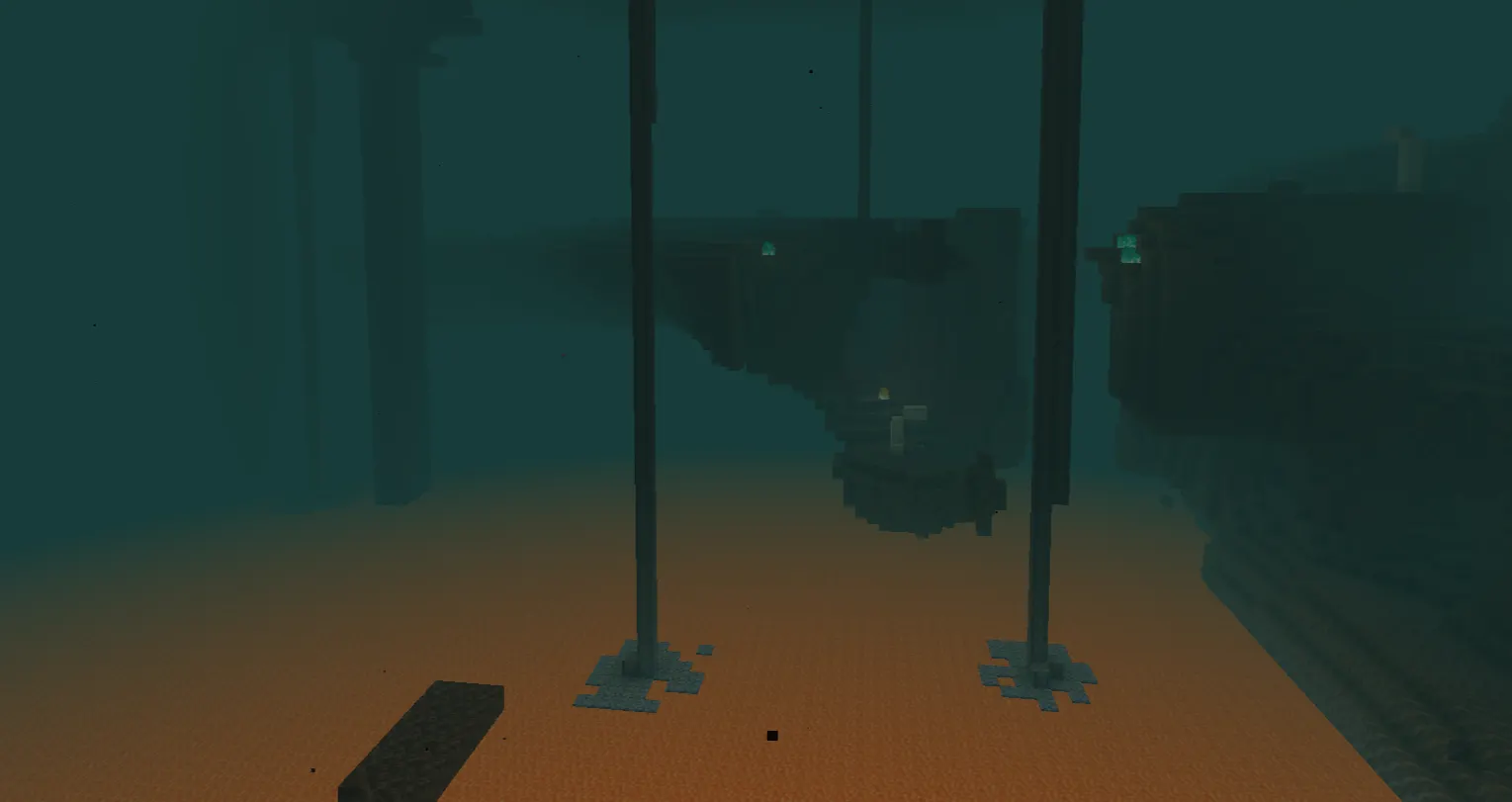 Nether Fortress structure in Minecraft above a lava ocean