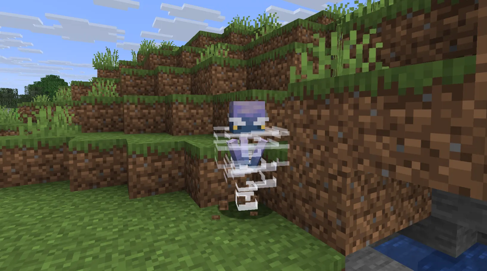 Close-up view of the Breeze mob in Minecraft 1.21
