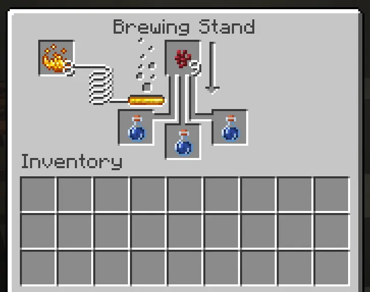 Brewing a Splash Potion of Weakness in Minecraft