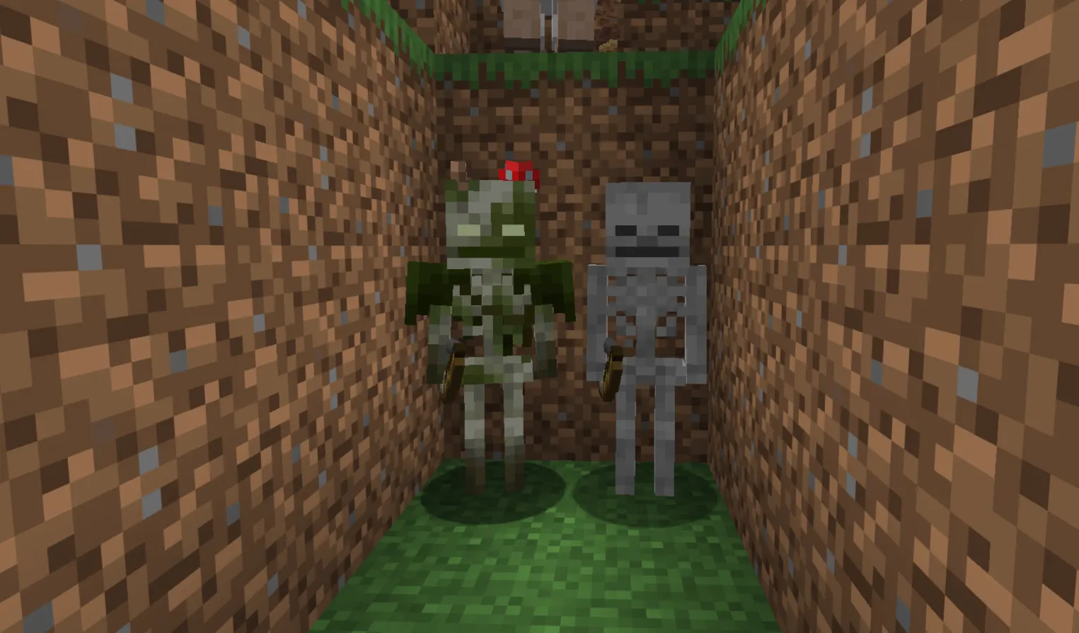 Comparison between Bogged and Skeleton in Minecraft