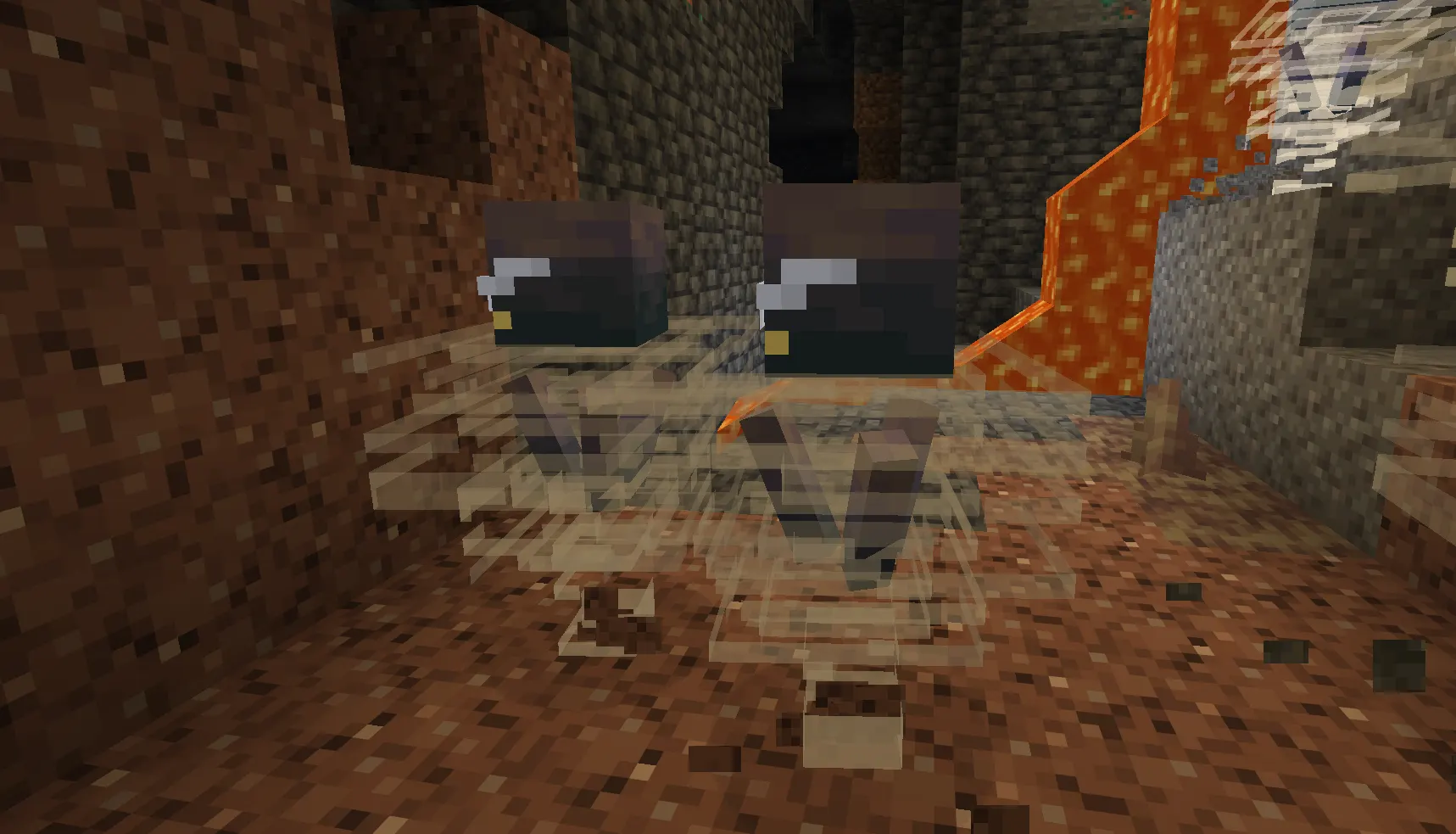 Trial Spawner that summons the Breeze inside a Minecraft Trial Chamber