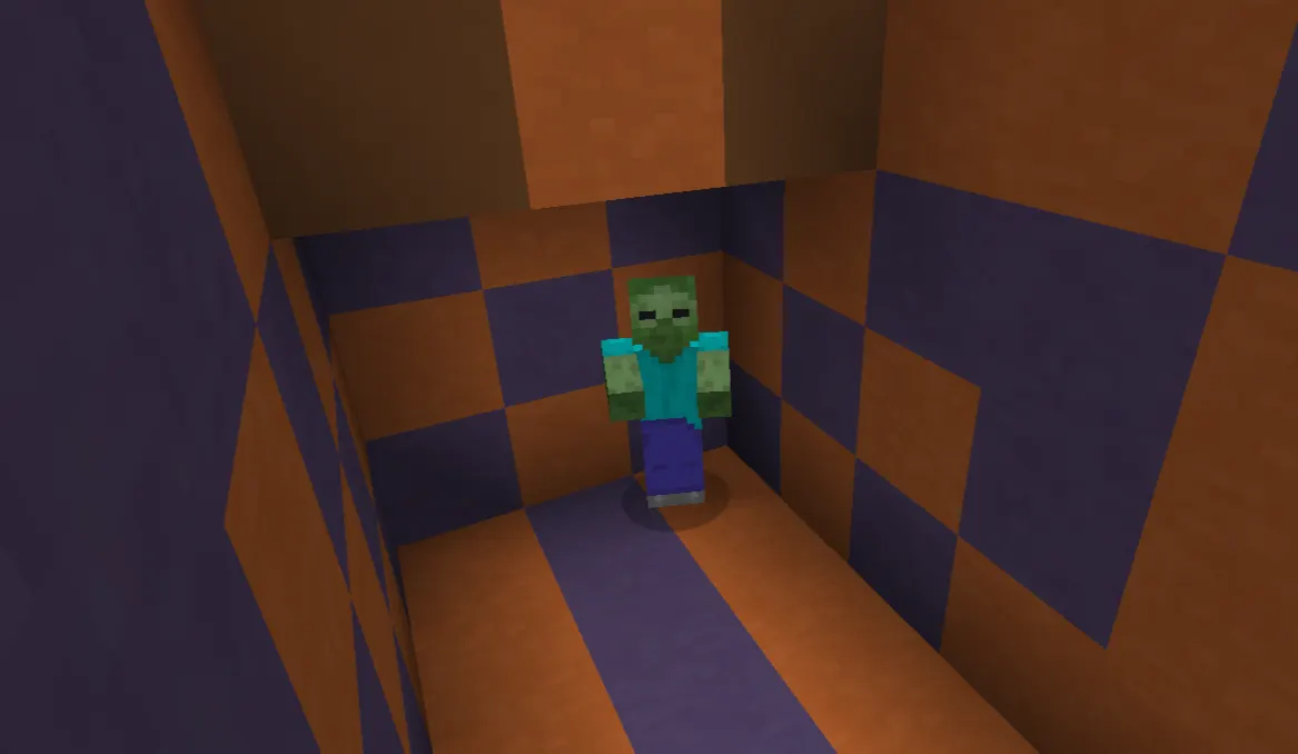 Player performing a Smash Attack with the Minecraft Mace from a high ledge 