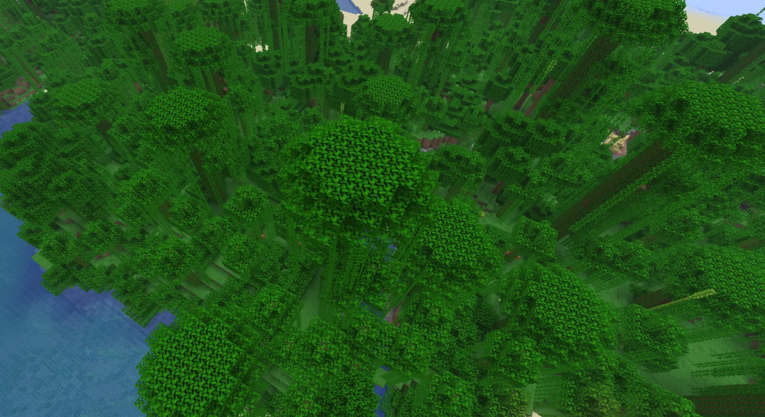  Jungle Temple spawning naturally inside a Minecraft Jungle biome