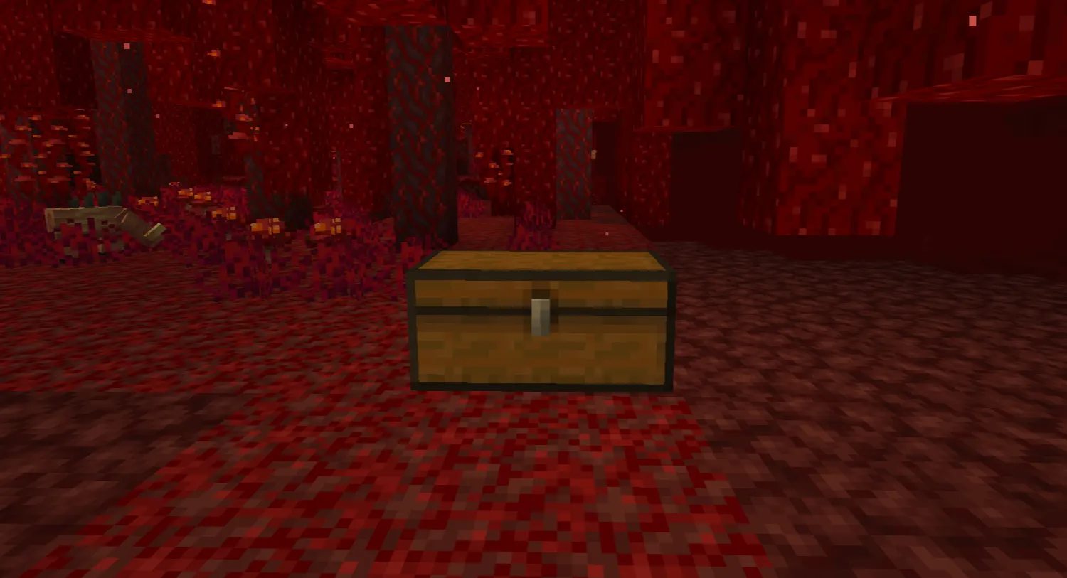 Bastion Remnant loot in Minecraft including a Netherite Upgrade Smithing Template and Pigstep