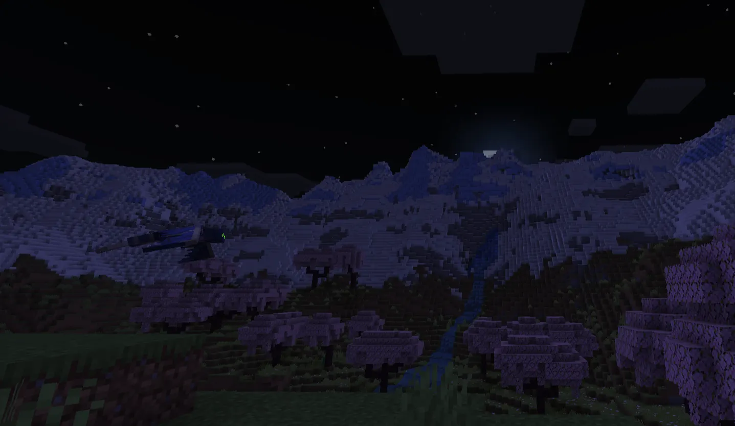 Phantom dive attack animation sequence in Minecraft